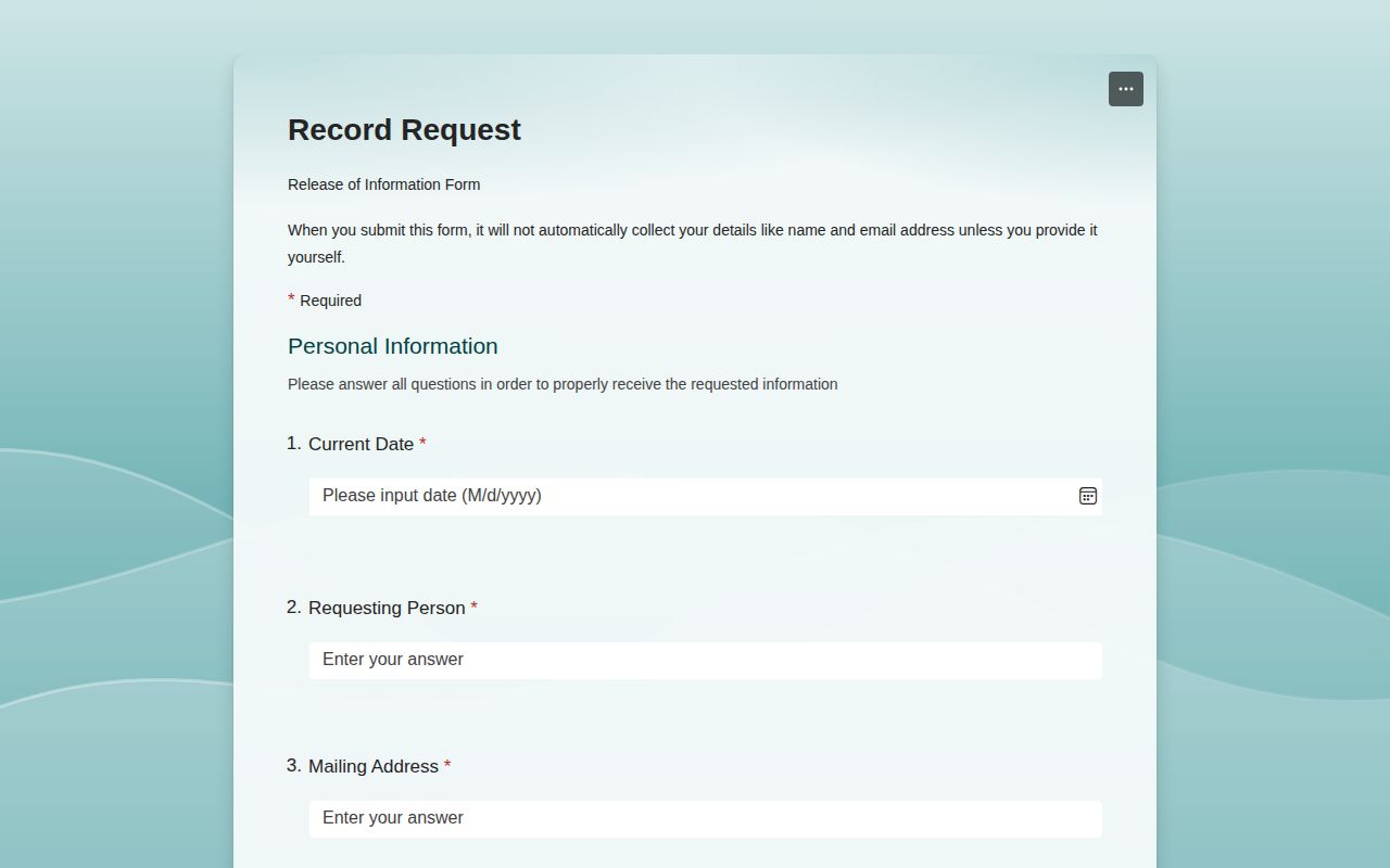 Unicoi County arrest records request form