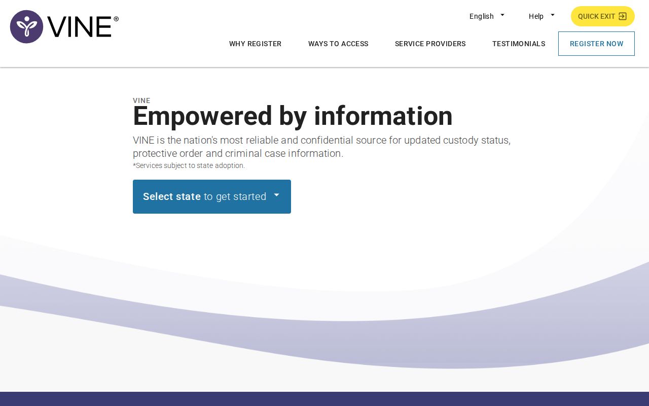 VINELink Unicoi County custody search and alert registration